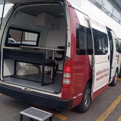 Toluca, México.- Instalación del Módulo de Denuncia Exprés de la Fiscalía General de Justicia del Estado de México (FGJEM) en la explanada de Servicios al Estudiante en Ciudad Universitaria. Junio de 2022